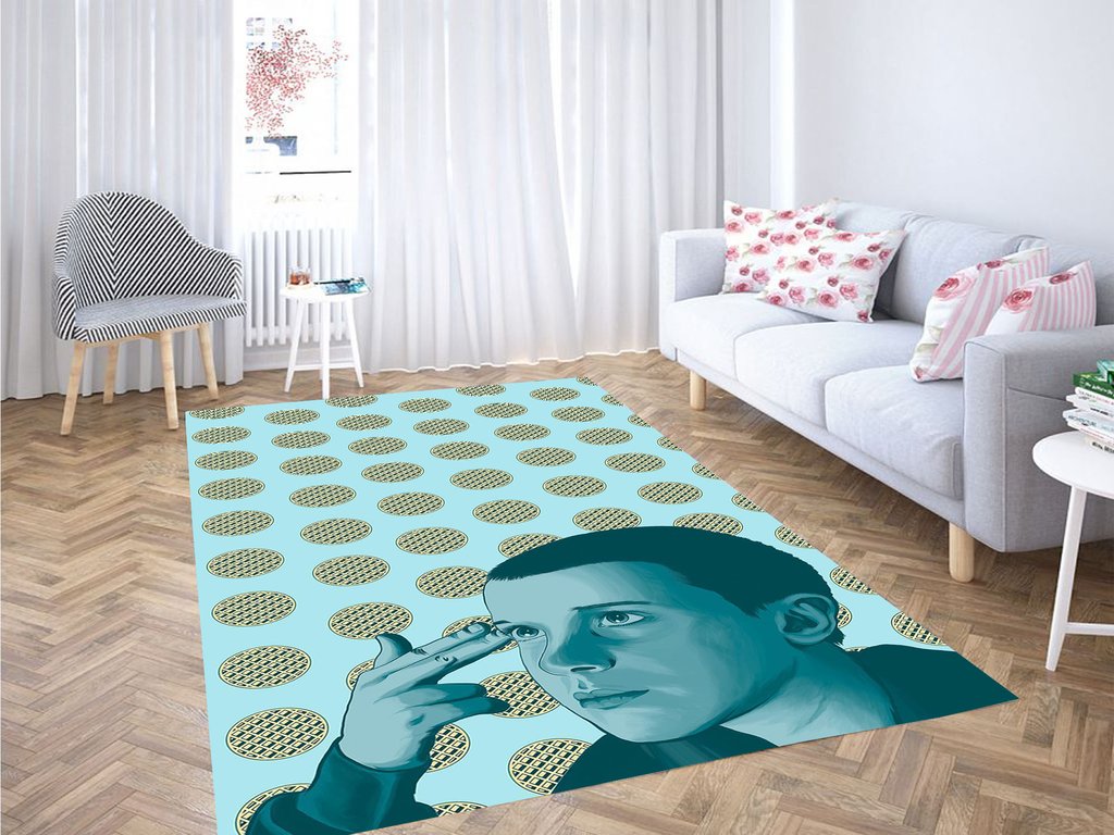 Stranger Things Wallpaper Eleven Wallpaper Living Room Modern Carpet Rug
