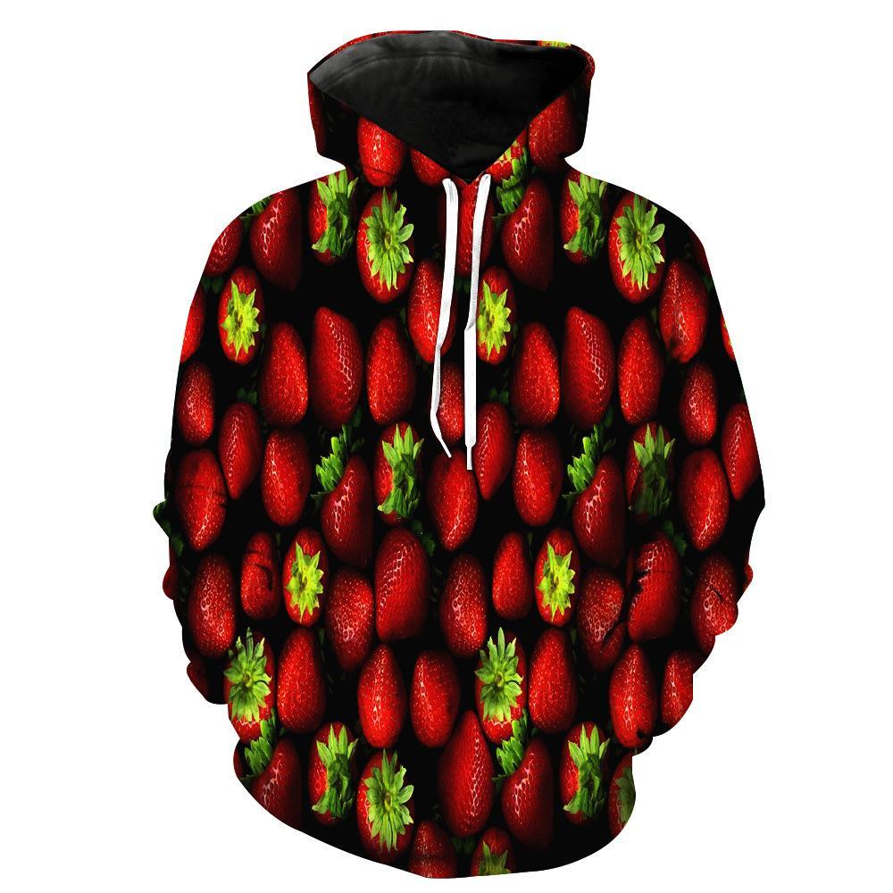 Strawberry Casual Funnys Hoodie 3D 2 Strawberry Casual Funnys Hoodie 3D