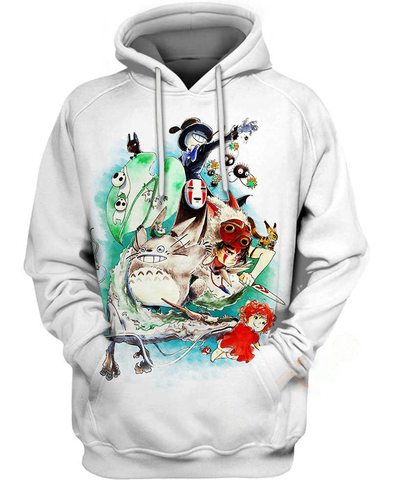 Studio Ghibli Characters Hoodie 3D 5 Studio Ghibli Characters Hoodie 3D