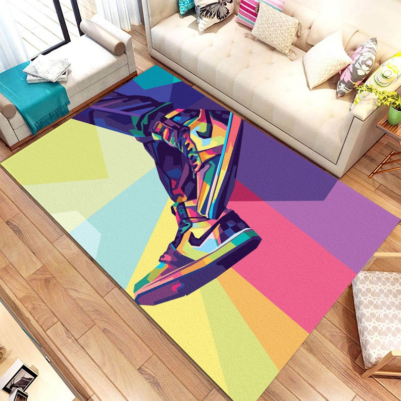 Style Pop Art Sneaker Shoes Streetwear Area Rug 15 Style Pop Art Sneaker Shoes Streetwear Area Rug