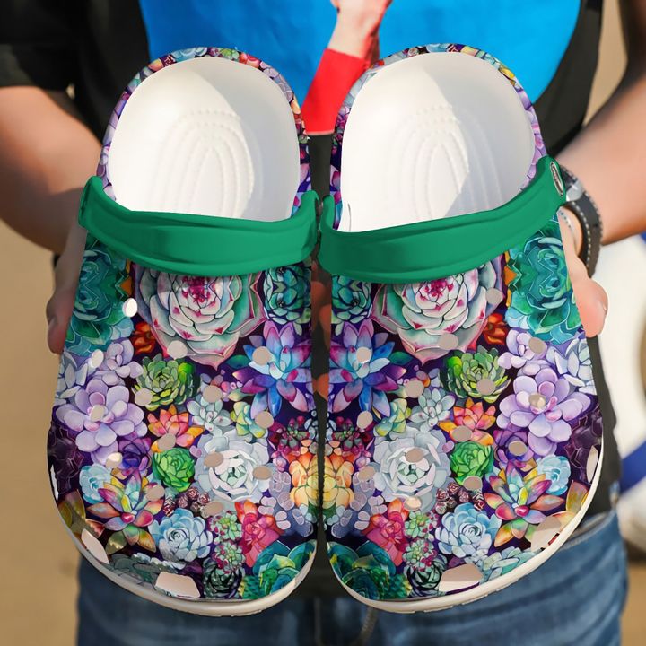 Succulent Flower Crocs Clog Shoes