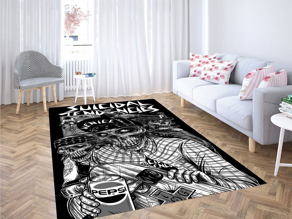 Suicidal Tendencies Skull Living Room Modern Rug