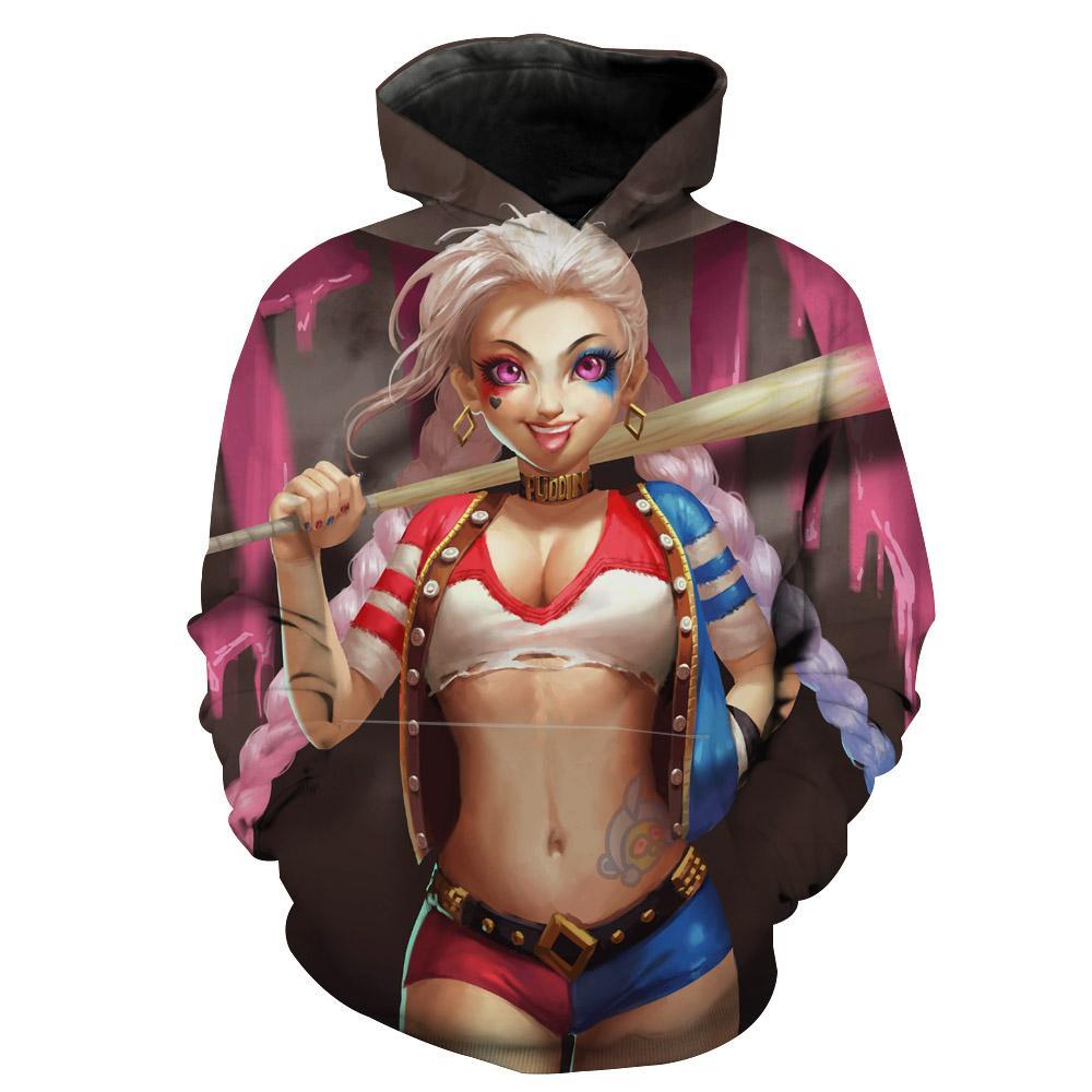 Suicide Squad Jinx League Of Legends Jinx Hoodie 3D 2 Suicide Squad Jinx League Of Legends Jinx Hoodie 3D