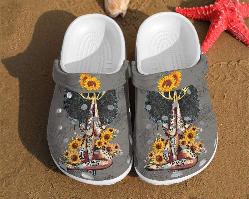 Sunflower Crowned Girl Yoga Gift For Lovers Unisex Crocs Clog Shoes 13 Sunflower Crowned Girl Yoga Gift For Lovers Unisex Crocs Clog Shoes