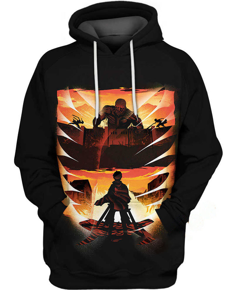 Sunset Attack Hoodie 3D