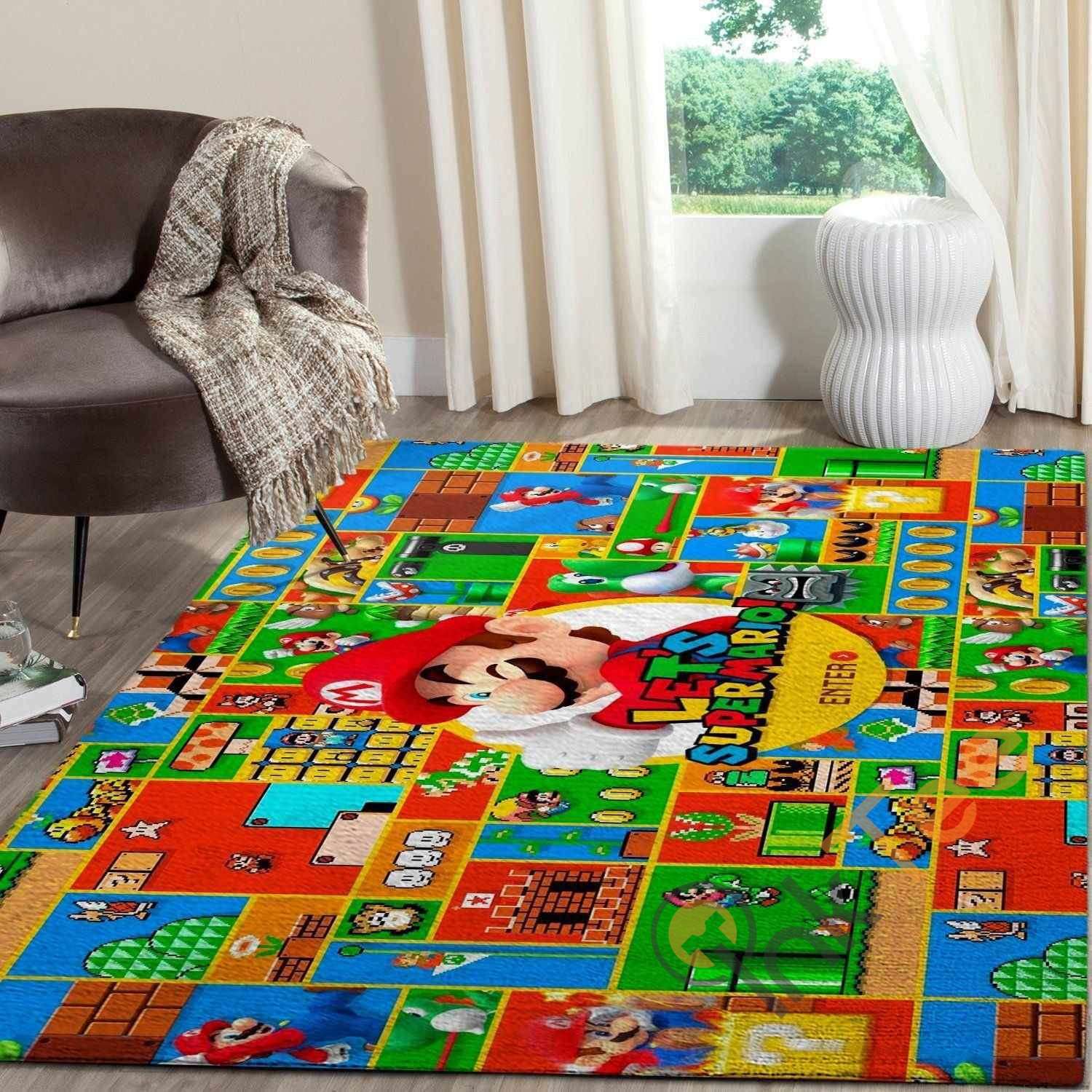 Super Mario Area Rug 3 Super Mario Area Rug