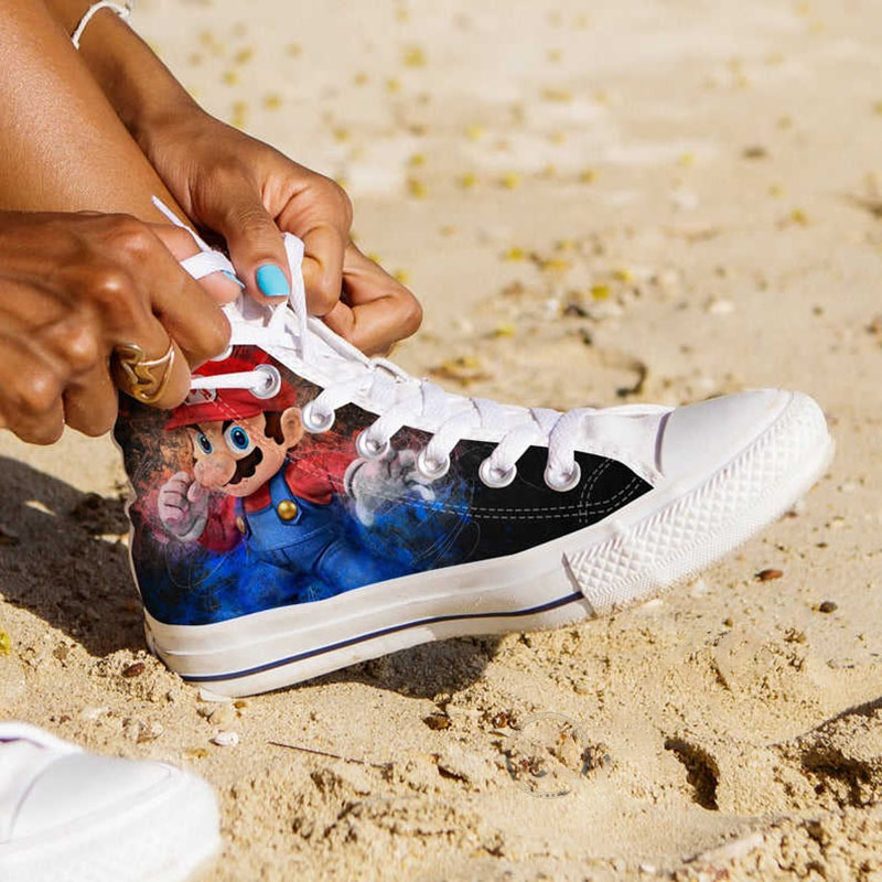 Super Mario Custom Nintendo Cartoon High Top Shoes