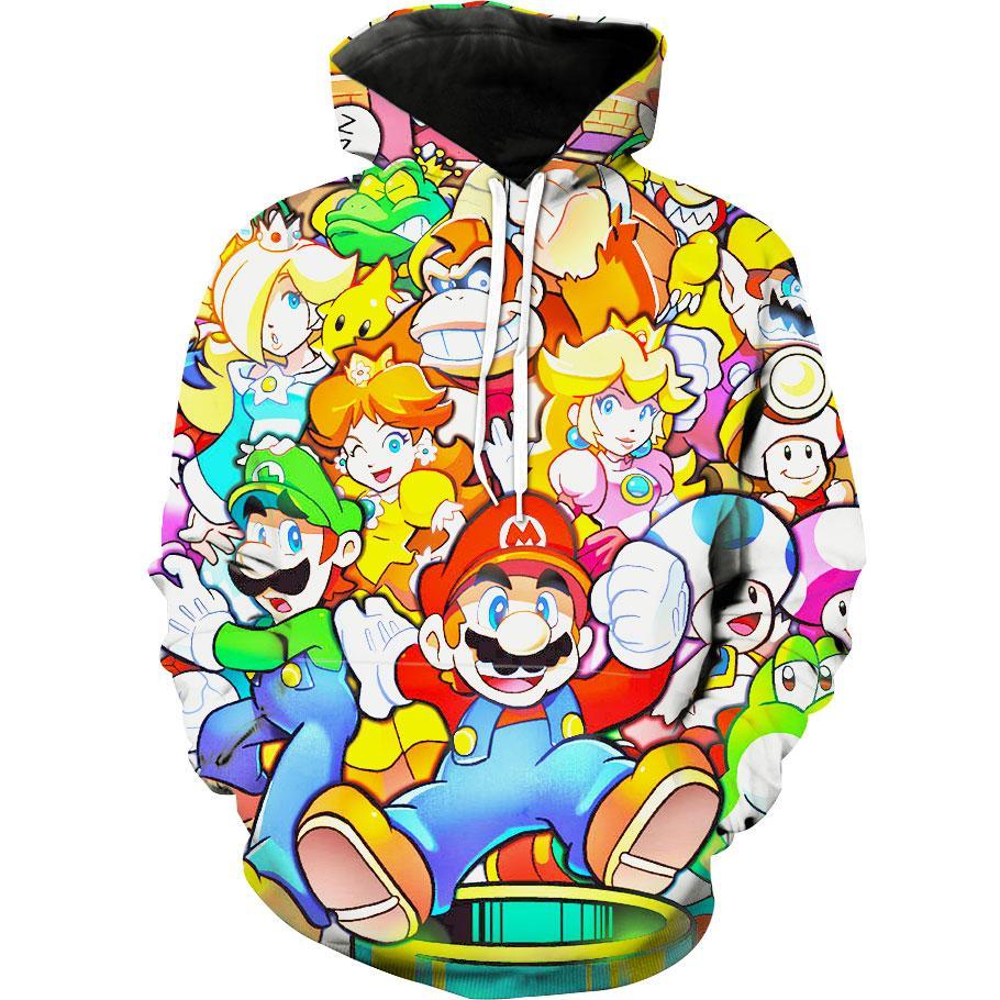 Super Mario Maker Nintendo Character Hoodie 3D 3 Super Mario Maker Nintendo Character Hoodie 3D