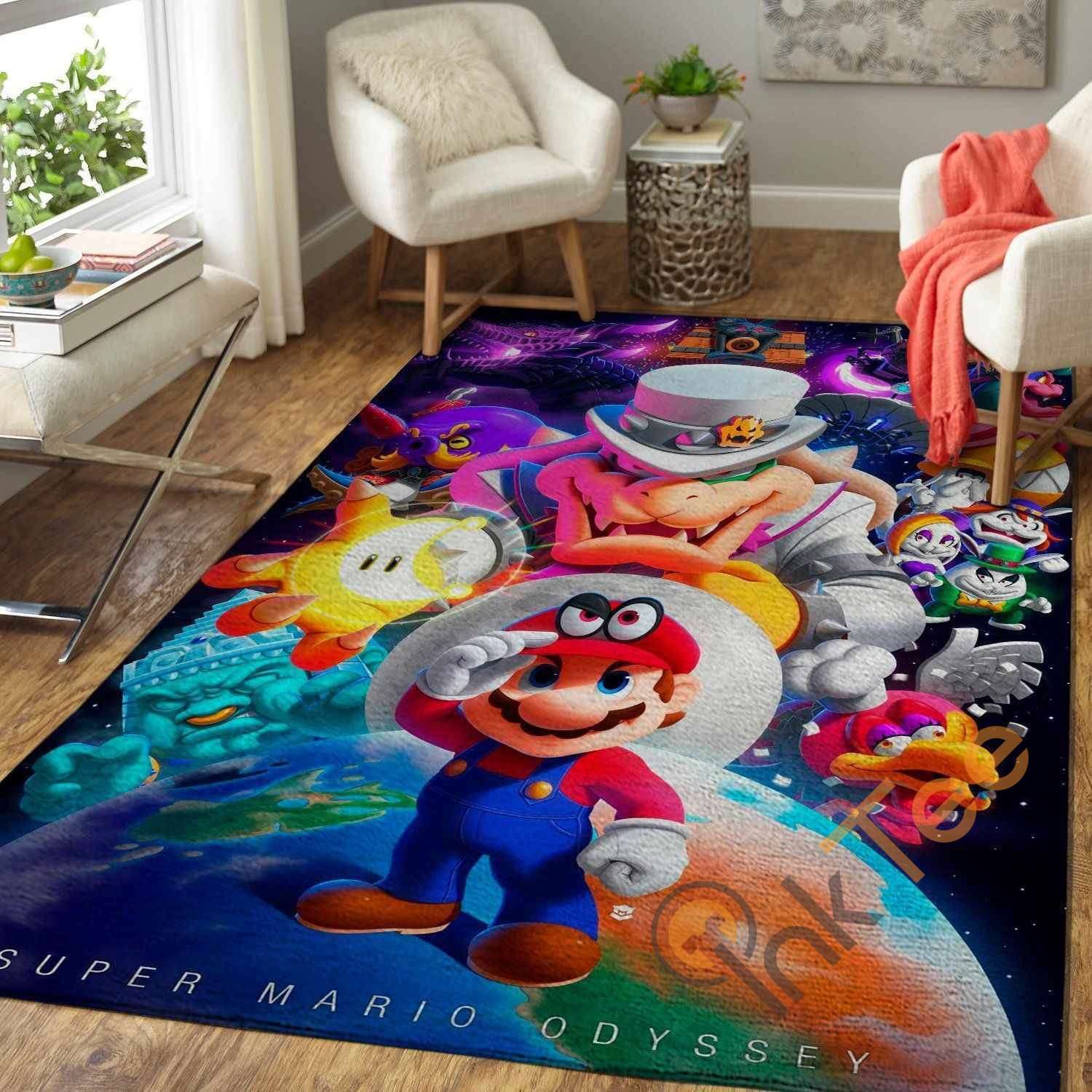 Super Mario Odyssey Area Rug 1 Super Mario Odyssey Area Rug