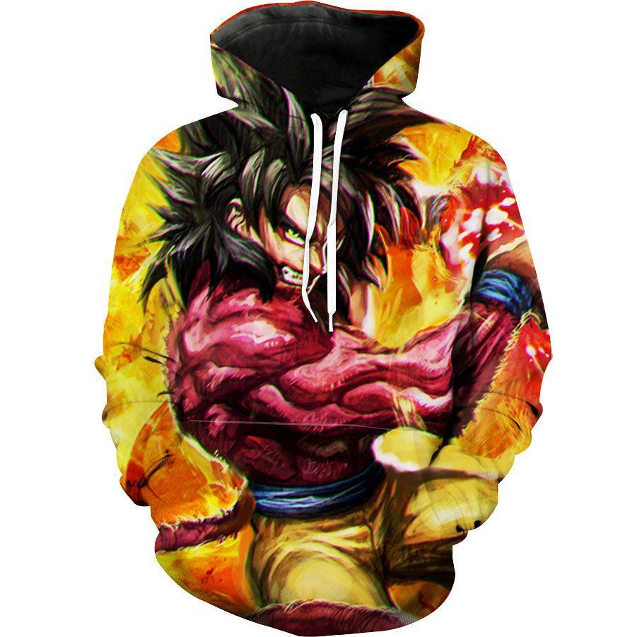 Super Saiyan Hoodie 3D 4 Super Saiyan Hoodie 3D