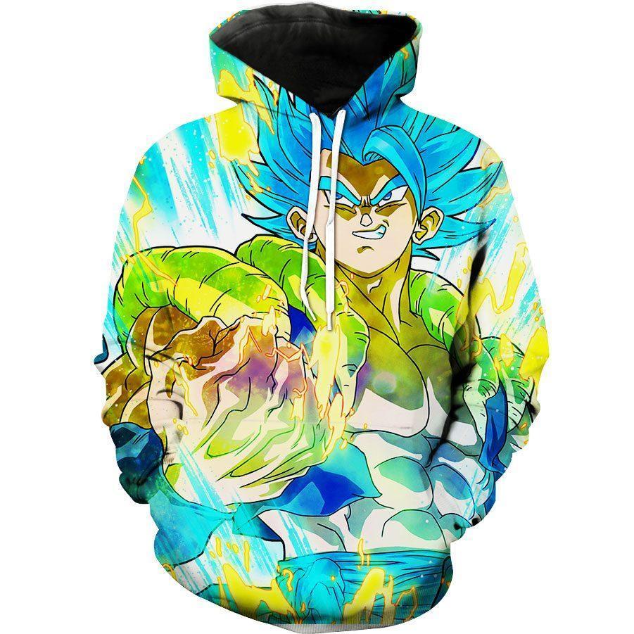 Super Saiyan Blue Gogeta Dragon Ball Super Hoodie 3D 1 Super Saiyan Blue Gogeta Dragon Ball Super Hoodie 3D