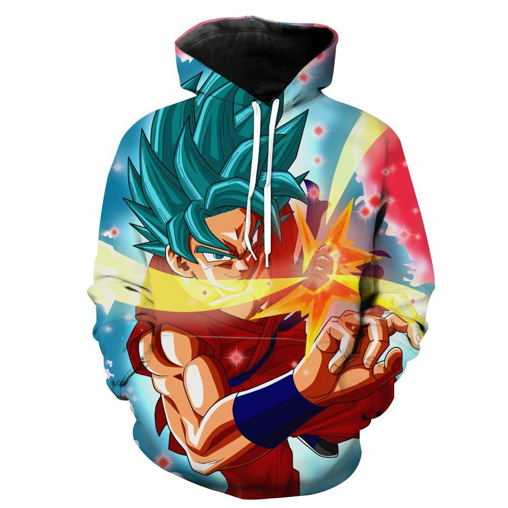 Super Saiyan Blue Kaioken Goku Dragon Ball Super Apparel Hoodie 3D 1 Super Saiyan Blue Kaioken Goku Dragon Ball Super Apparel Hoodie 3D