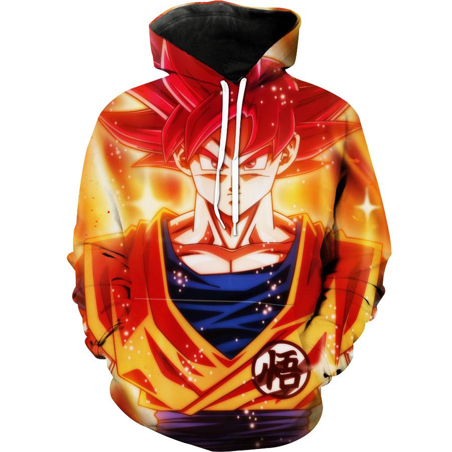 Super Saiyan God Goku Dragon Ball Super Hoodie 3D