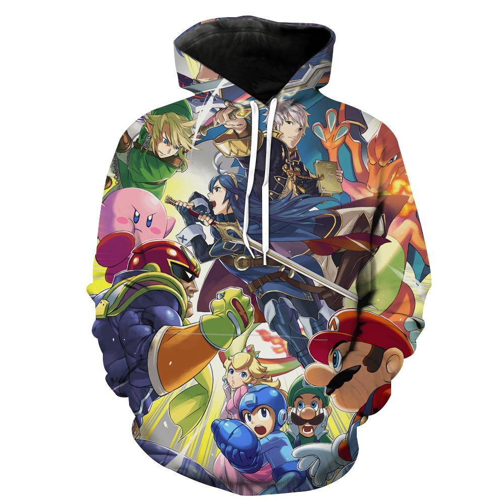 Super Smash Bros Video Game Hoodie 3D 1 Super Smash Bros Video Game Hoodie 3D