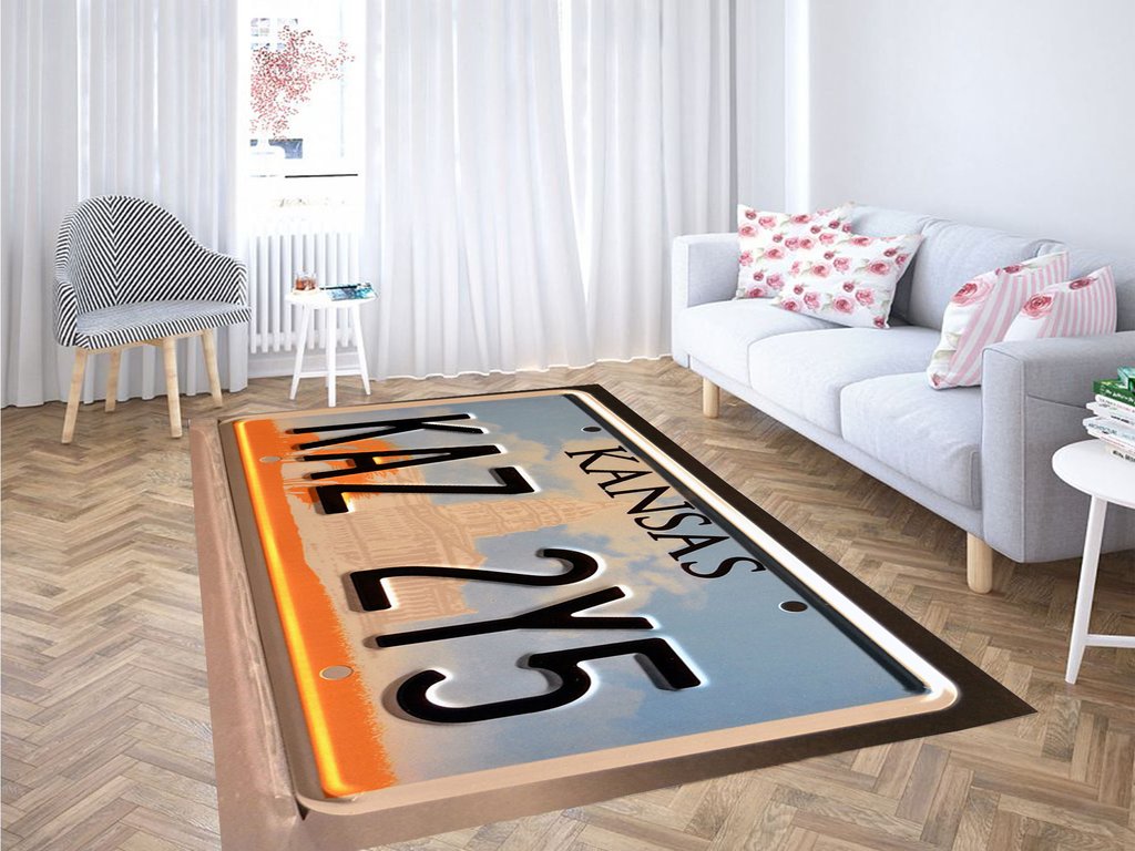 Supernatural (license Plate) Living Room Modern Carpet Rug
