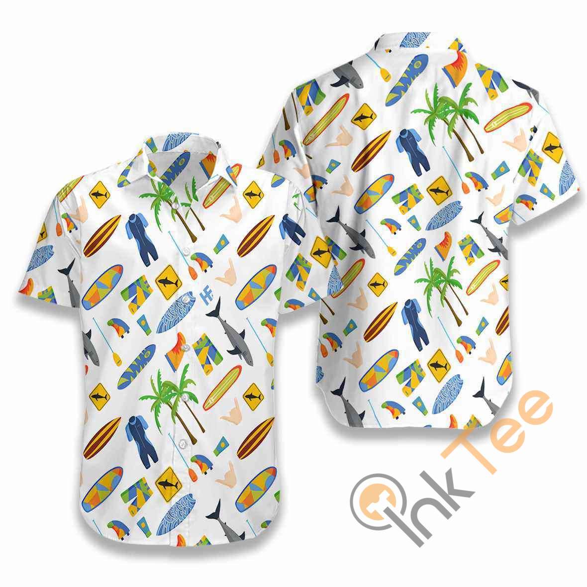 Surfing Pattern Hawaiian shirts
