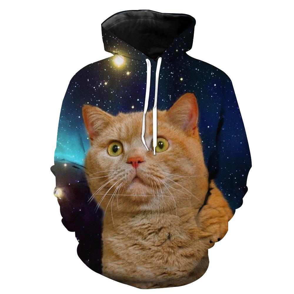 Surprised Cat Galaxy Shocked Cat Hoodie 3D 3 Surprised Cat Galaxy Shocked Cat Hoodie 3D