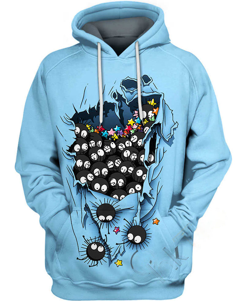 Susuwatari Ghibli Hoodie 3D 8 Susuwatari Ghibli Hoodie 3D