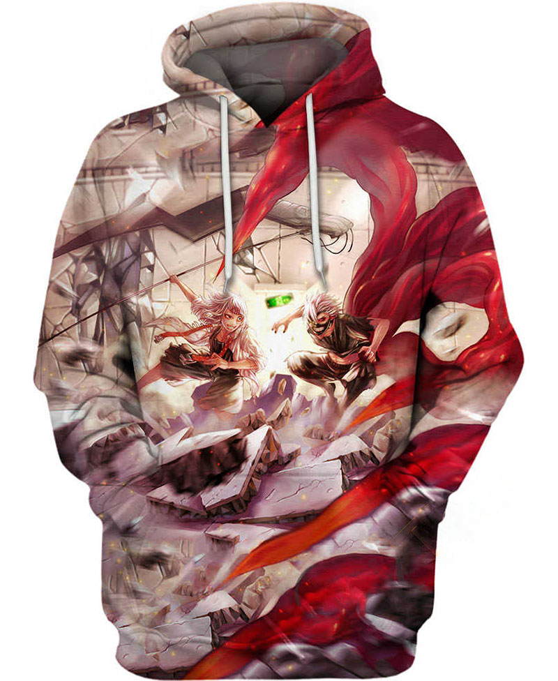 Suzuya And Kaneki Hoodie 3D 5 Suzuya And Kaneki Hoodie 3D
