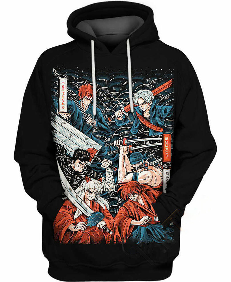 Swordsmen Zoro And Inuyasha Hoodie 3D