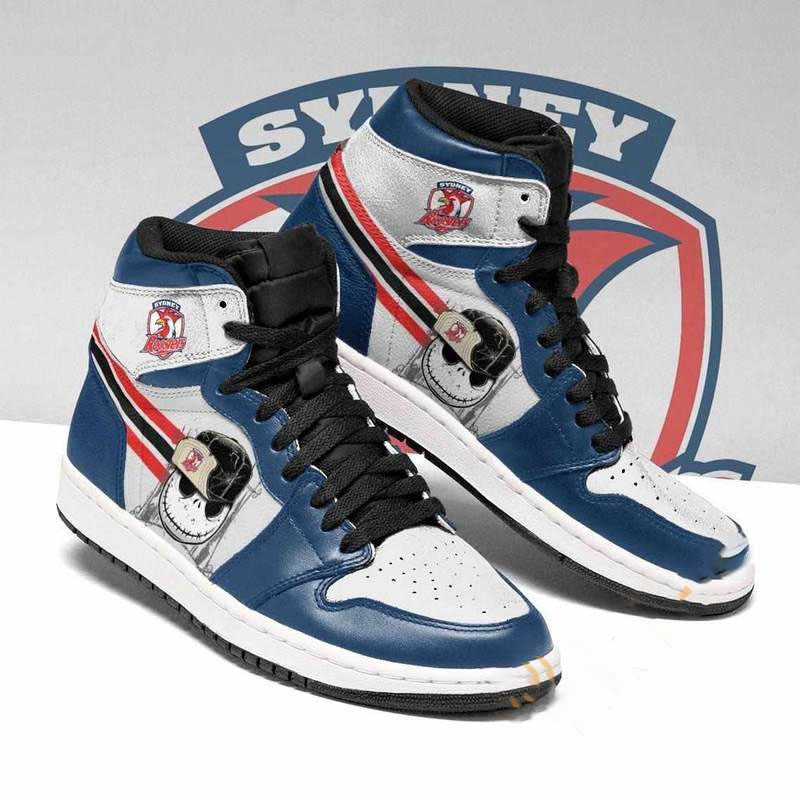 Sydney Roosters Nrl Football Jack Skellington Custom Air Jordan Shoes