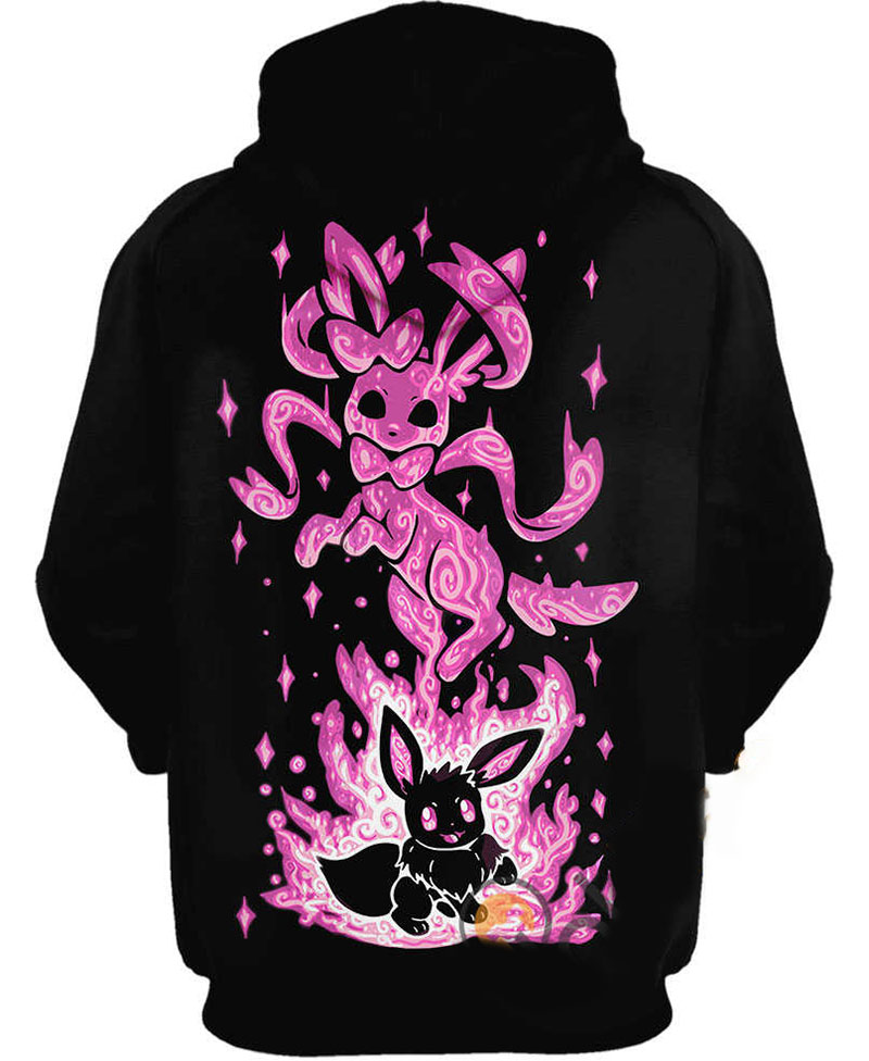 Sylveon And Eevee Hoodie 3D