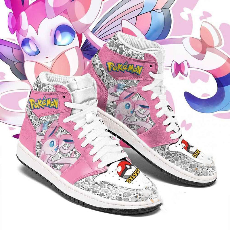 Sylveon Cute Pokemon Sneakers Air Jordan Shoes 2 Sylveon Cute Pokemon Sneakers Air Jordan Shoes