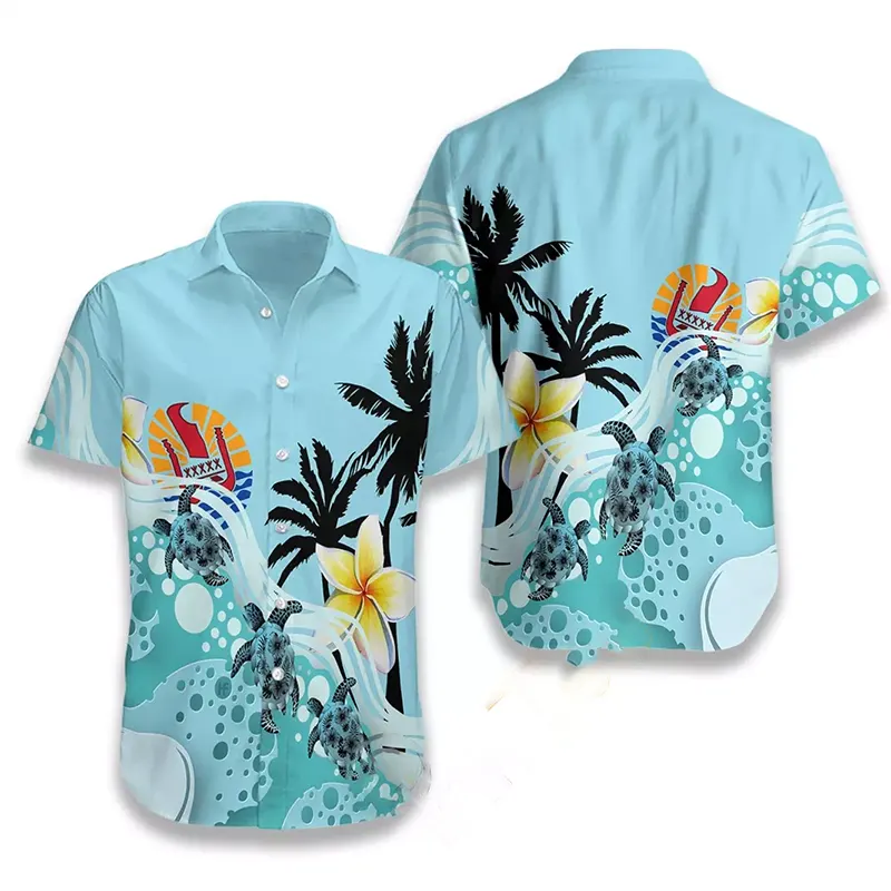 Tahiti Blue Turtle Hibiscus Hawaiian shirts 13 Tahiti Blue Turtle Hibiscus Hawaiian shirts