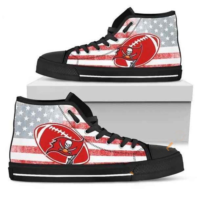 Tampa Bay Buccaneers Nfl Football High Top Shoes 2 Tampa Bay Buccaneers Nfl Football High Top Shoes