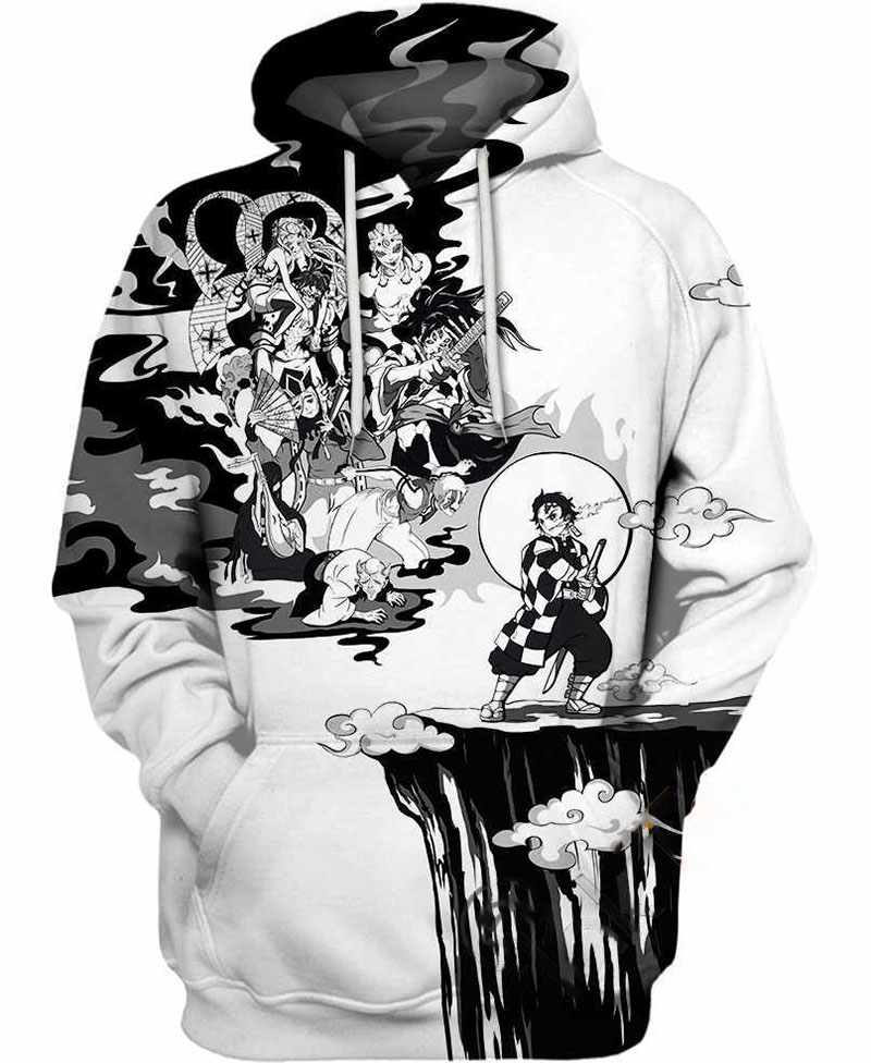 Tanjiro And Demons Hoodie 3D 7 Tanjiro And Demons Hoodie 3D