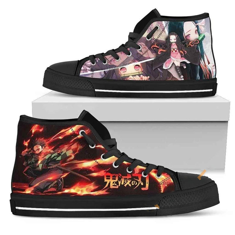 Tanjiro And Nezuko High Top Shoes 4 Tanjiro And Nezuko High Top Shoes