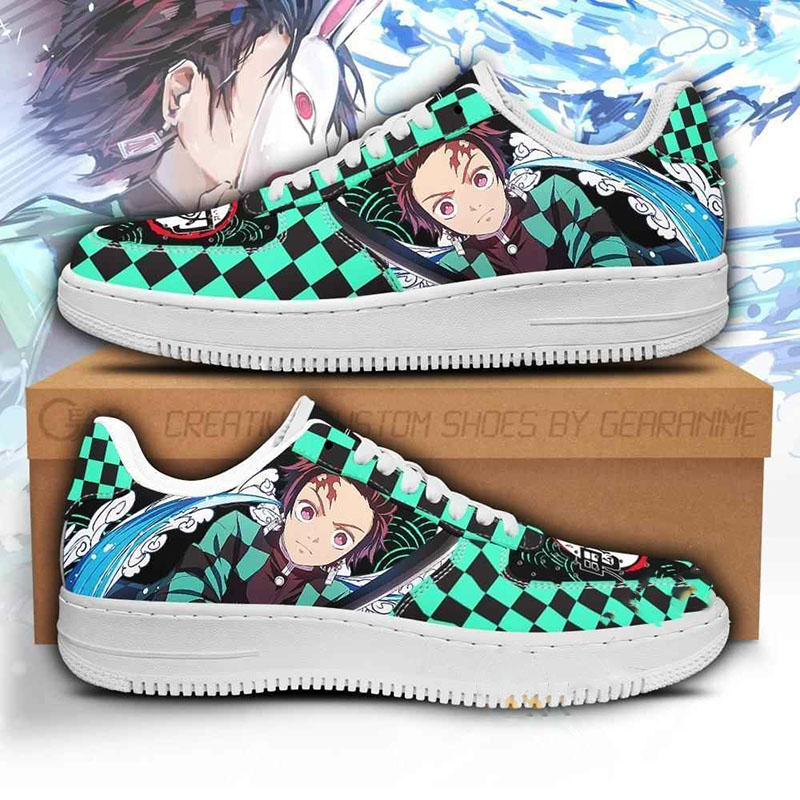 Tanjiro Custom Demon Slayer Anime Nike Air Force Shoes