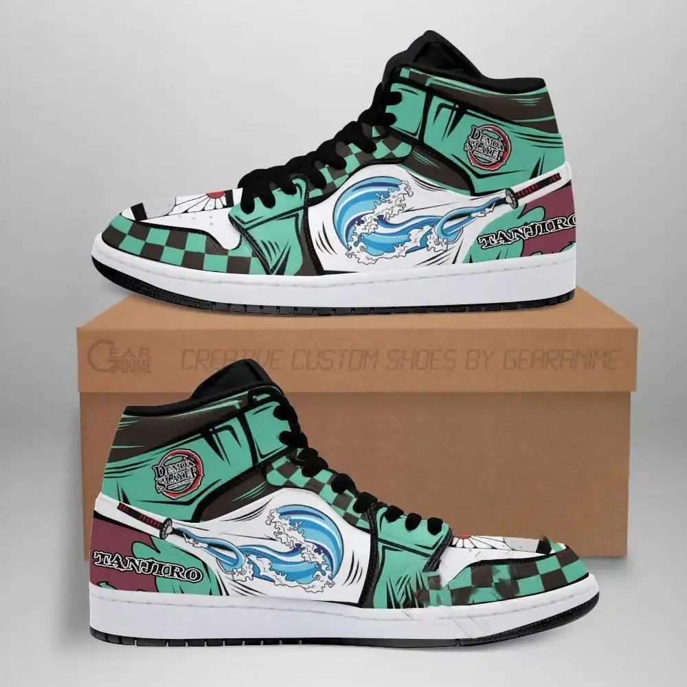 Tanjiro Jordan Demon Slayer Anime Water Skill Costume Custom Design Nike Air Force Shoes