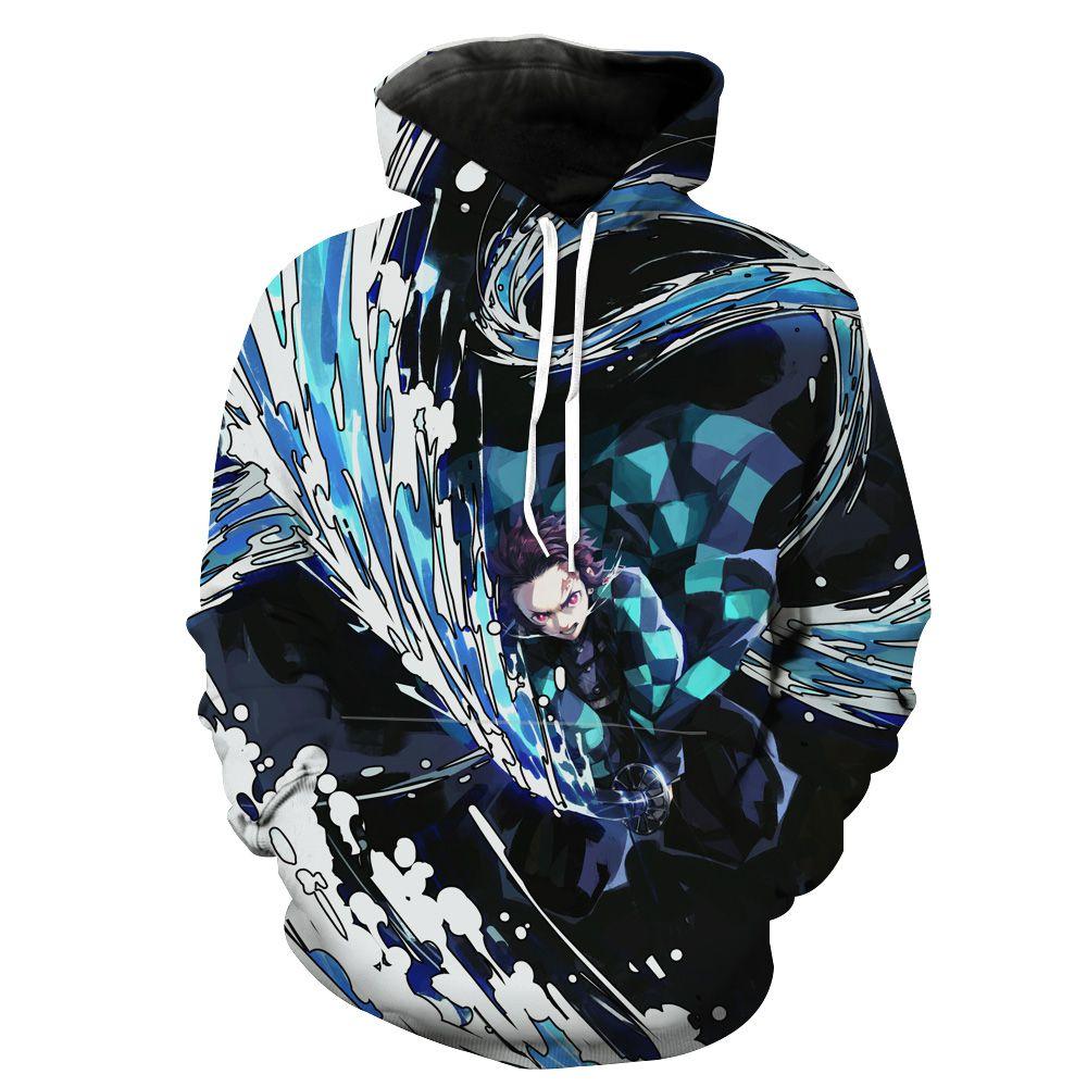 Tanjiro Water Form Demon Slayer Tanjiros Hoodie 3D