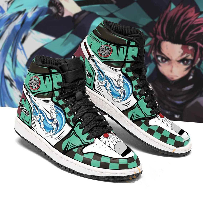 Tanjiro Water Skill Costume Demon Slayer Sneakers Anime Air Jordan Shoes 8 Tanjiro Water Skill Costume Demon Slayer Sneakers Anime Air Jordan Shoes