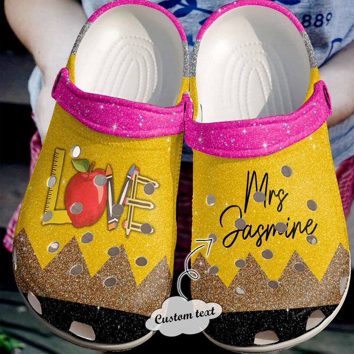 Teacher Personalized Pencil Crocs Clog Shoes