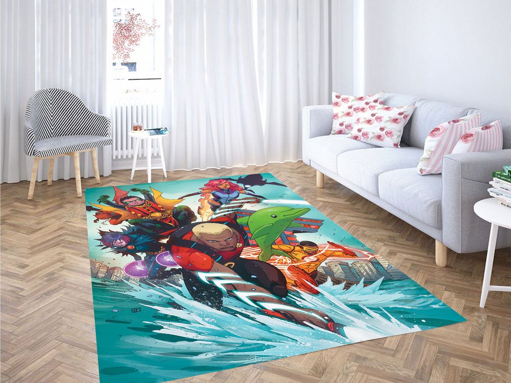 Teen Titans Cartoon Sea Living Room Modern Carpet Rug 6 Teen Titans Cartoon Sea Living Room Modern Carpet Rug