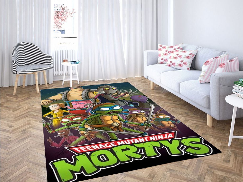 Teenage Mutant Ninja Turtles Wallpaper Living Room Modern Carpet Rug