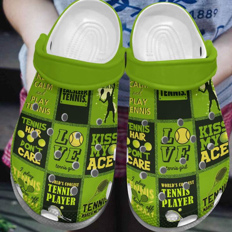 Tennis Kiss My Ace Crocs Clog Shoes
