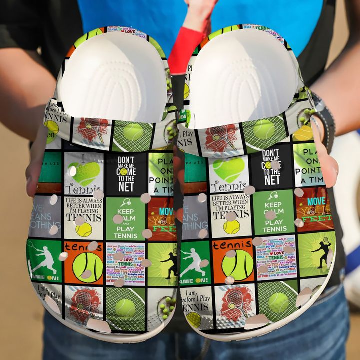 Tennis Kiss My Ace Crocs Clog Shoes