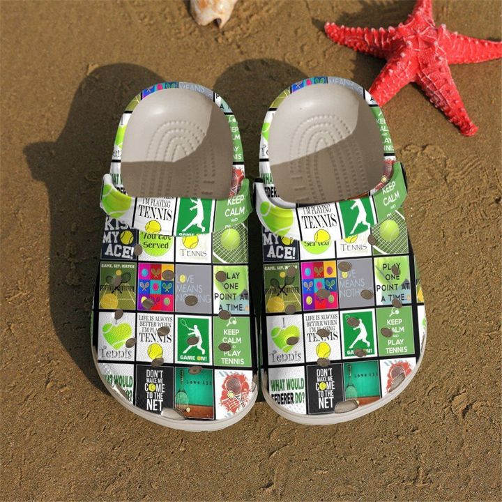 Tennis Pattern Crocs Clog Shoes 10 Tennis Pattern Crocs Clog Shoes