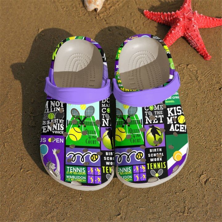 Tennis Queen Of The Court Crocs Clog Shoes 6 Tennis Queen Of The Court Crocs Clog Shoes