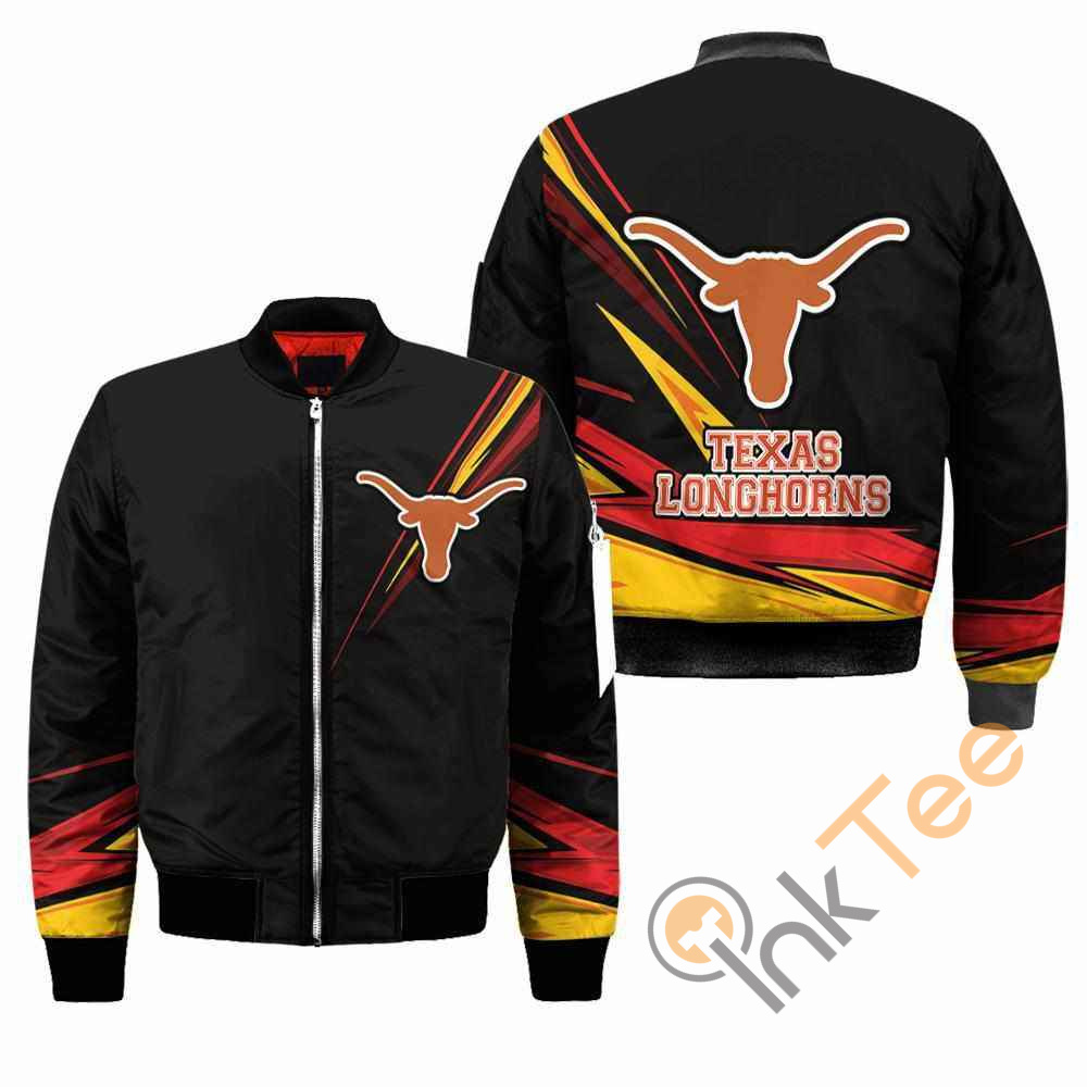 Texas Longhorns NCAA Black Apparel Best Christmas Gift For Fans Bomber Jacket 4 Texas Longhorns NCAA Black Apparel Best Christmas Gift For Fans Bomber Jacket