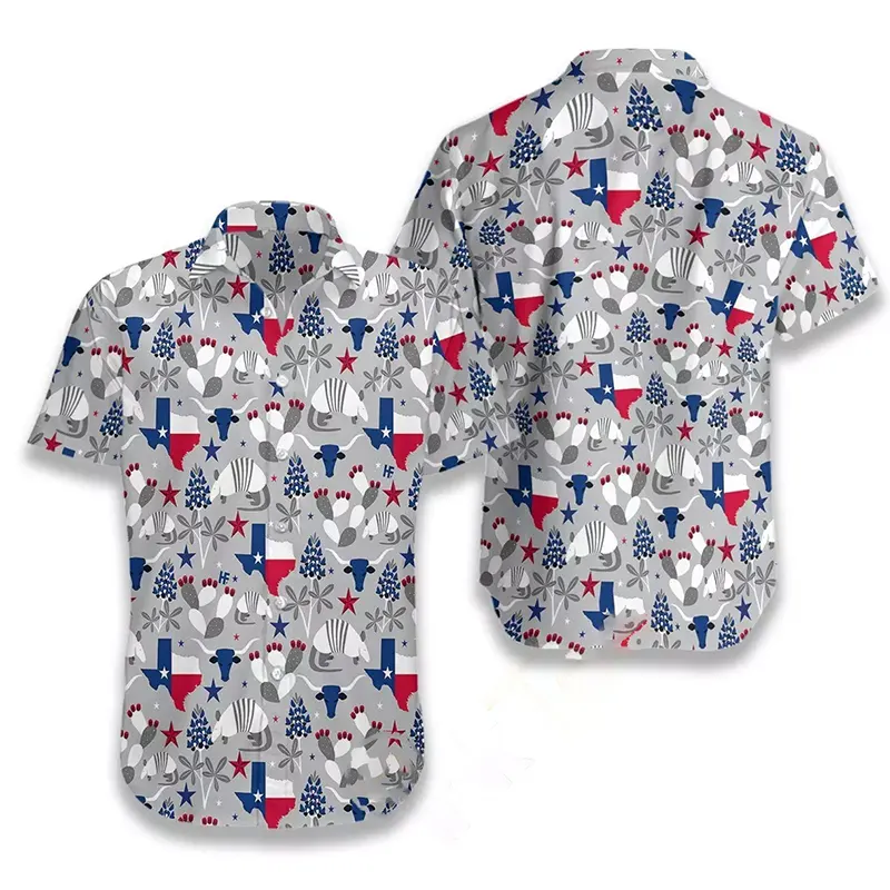 Texas Pattern Hawaiian shirts
