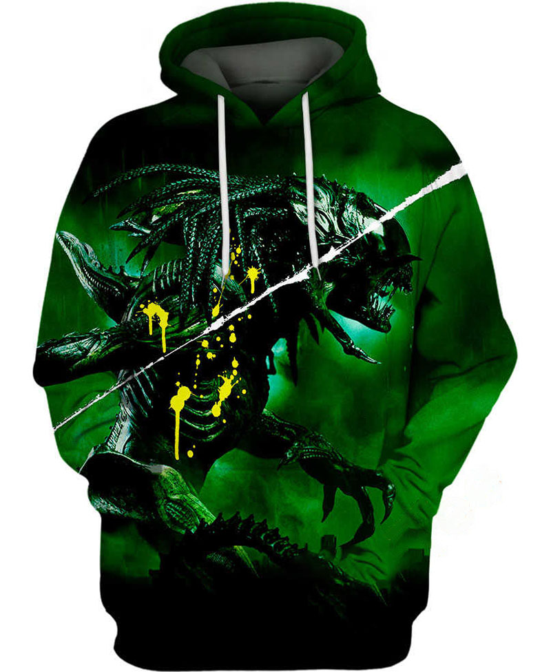 The Battle Of Alien Hoodie 3D 3 The Battle Of Alien Hoodie 3D