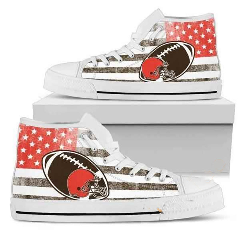 The Cleveland Browns Nfl Football High Top Shoes