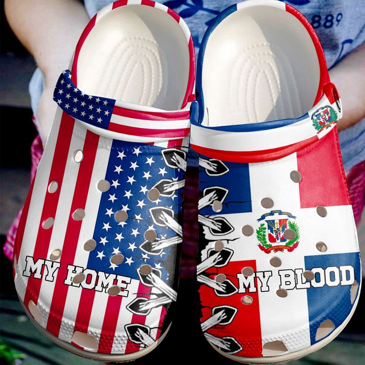 The Dominican Republic My Home Blood Crocs Clog Shoes