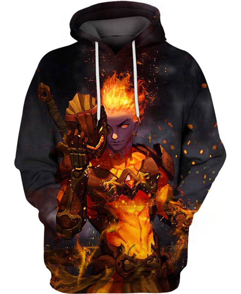 The Fiery Body Hoodie 3D