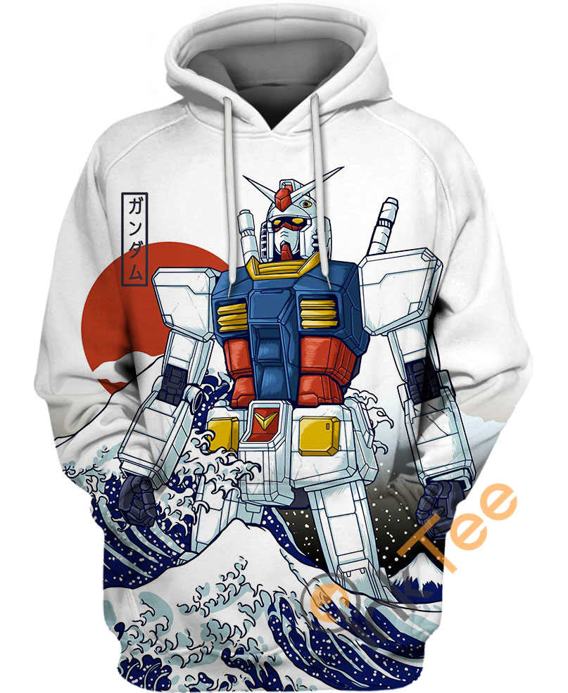 The Great Wave Off Kanagawa Gundam Hoodie 3D
