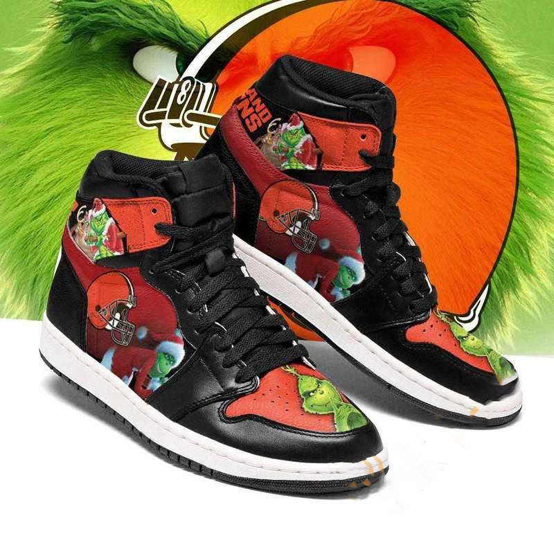 The Grinch Cleveland Browns Nfl Custom Air Jordan Shoes